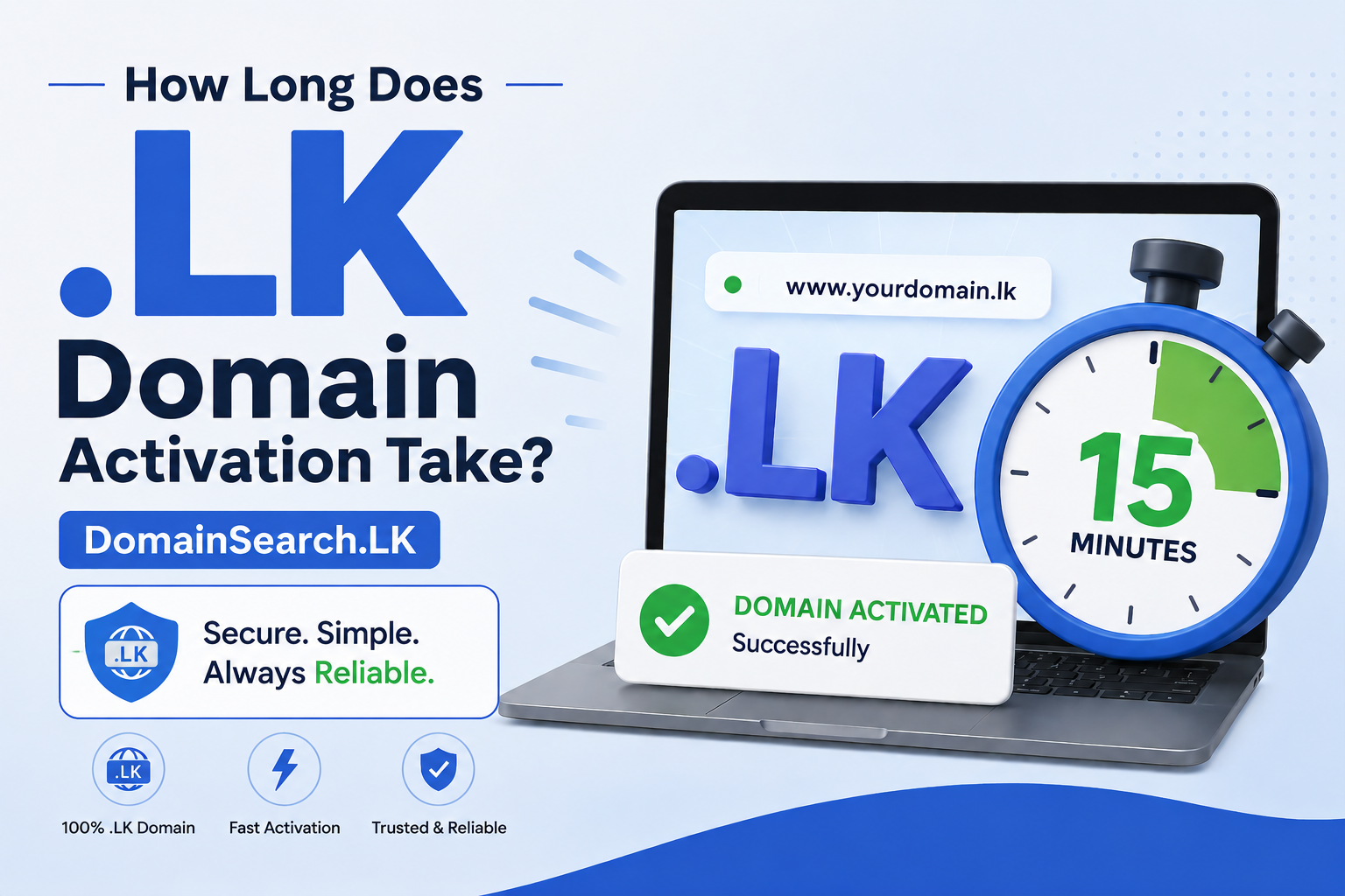 How Long Does .LK Domain Activation Take on DomainSearch.LK?