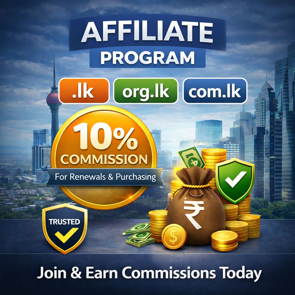 Earn commission with DomainSearch.lk affiliate program